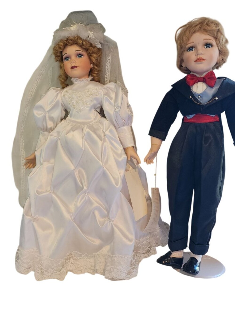 American Classic Lauren Nicole Bride  Michael Groom Doll 24” W/ Stands
